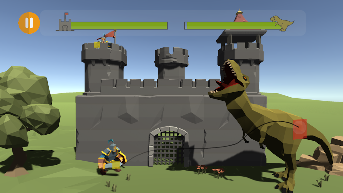 Dino Attack level 5 with attack line